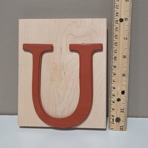 U Monogram Capital letter Rubber stamp